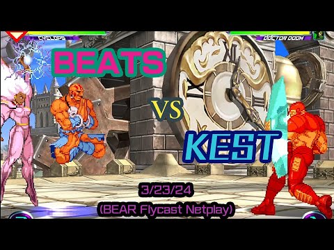 MvC2 Beats [Dhalsim|Sentinel/Storm|Cyclops] vs Kest [Illan/Combofiend] 3/23/24(BEAR Flycast Netplay)