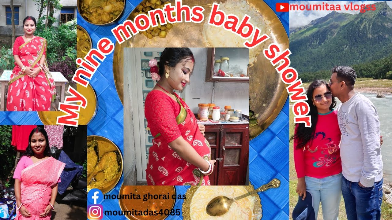 My 9 months baby shower |  noy maser sadh khelam | moumitaa vlogss | 