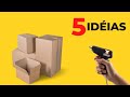 5 IDÉIAS SIMPLES E CRIATIVAS COM CAIXA PAPELÃO