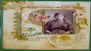 12x12 scrapbook heritage layout Mi Abuela