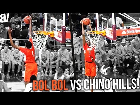Bol Bol VS Ball Brothers! SNATCHES Shot From ABOVE THE RIM Like NBA STREET! Highlights V Chino Hills