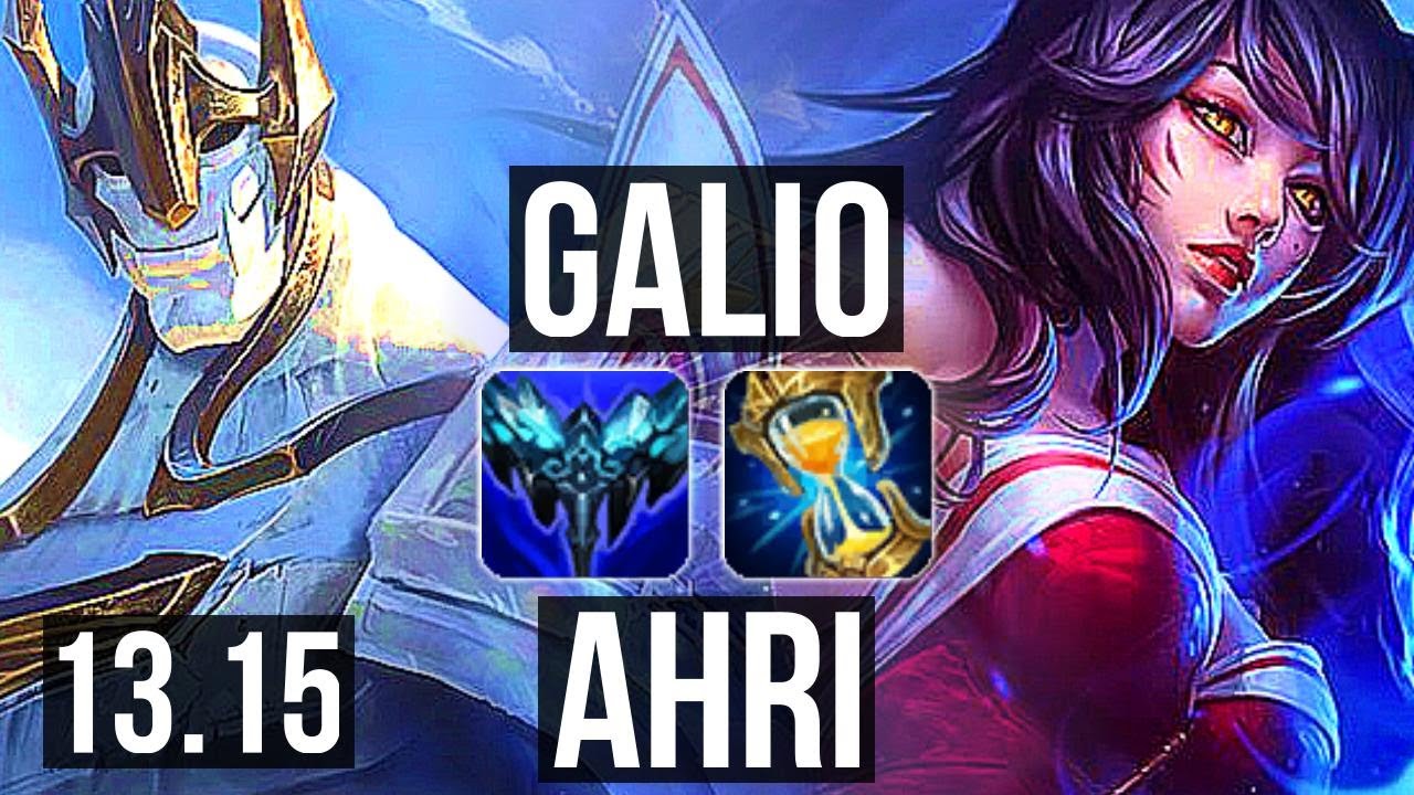 GALIO vs AHRI (MID) | 6/1/10, 1900+ games, 1.3M mastery, Dominating | KR Challenger | 13.15