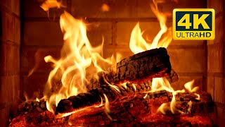 🔥 Crackling Fireplace 4K (12 HOURS). Burning Fireplace & Crackling Fire Sounds (NO Music)