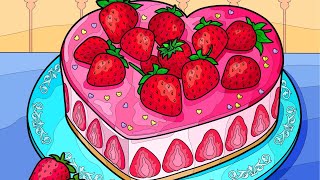 Hey Color app Paint by Numbers Colour with me Heart Cake Strawberries #relaxi #love #valentinesday screenshot 2