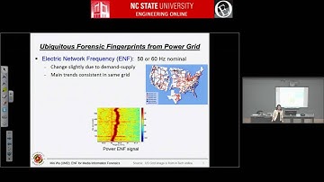 ECE 804 - Professor Min Wu - Exploring Power Network Signatures for Information Forensics