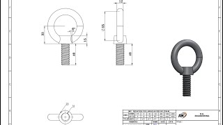 solidworks create in Eye screw Bolt