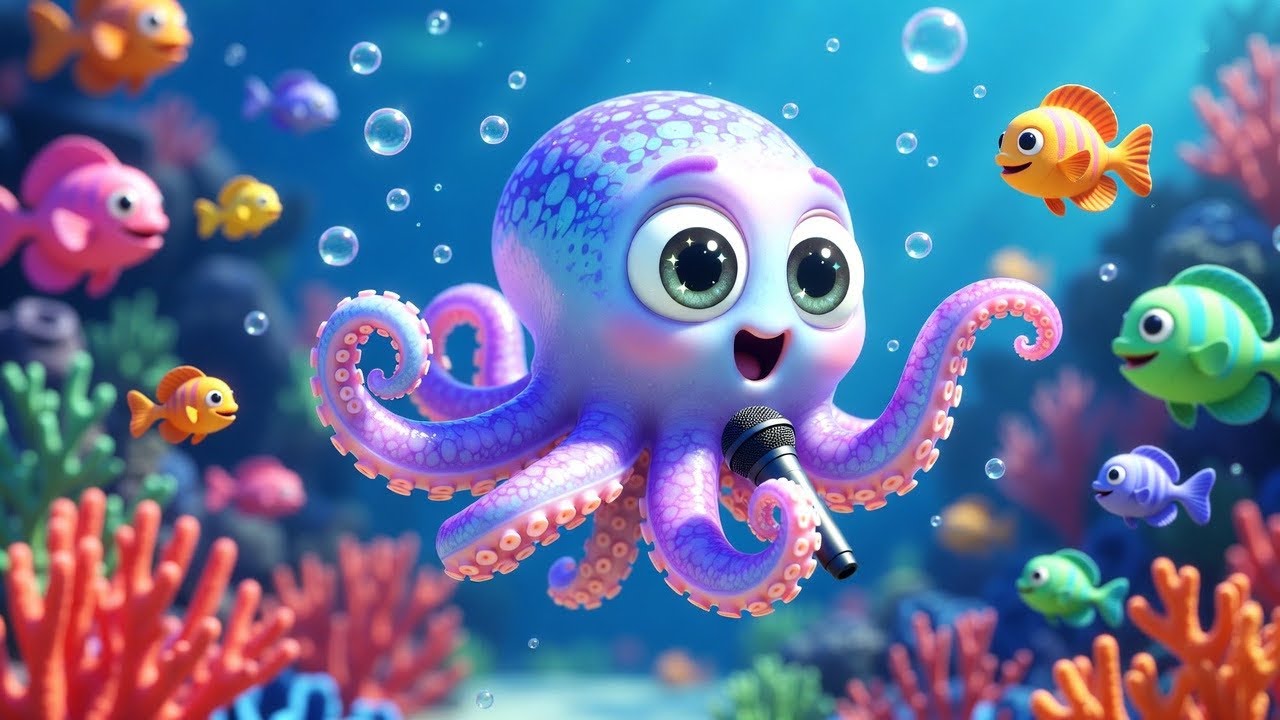 Dancing Octopus Under the Sea | Fun Kids Song with Singing Octopus 🐙 