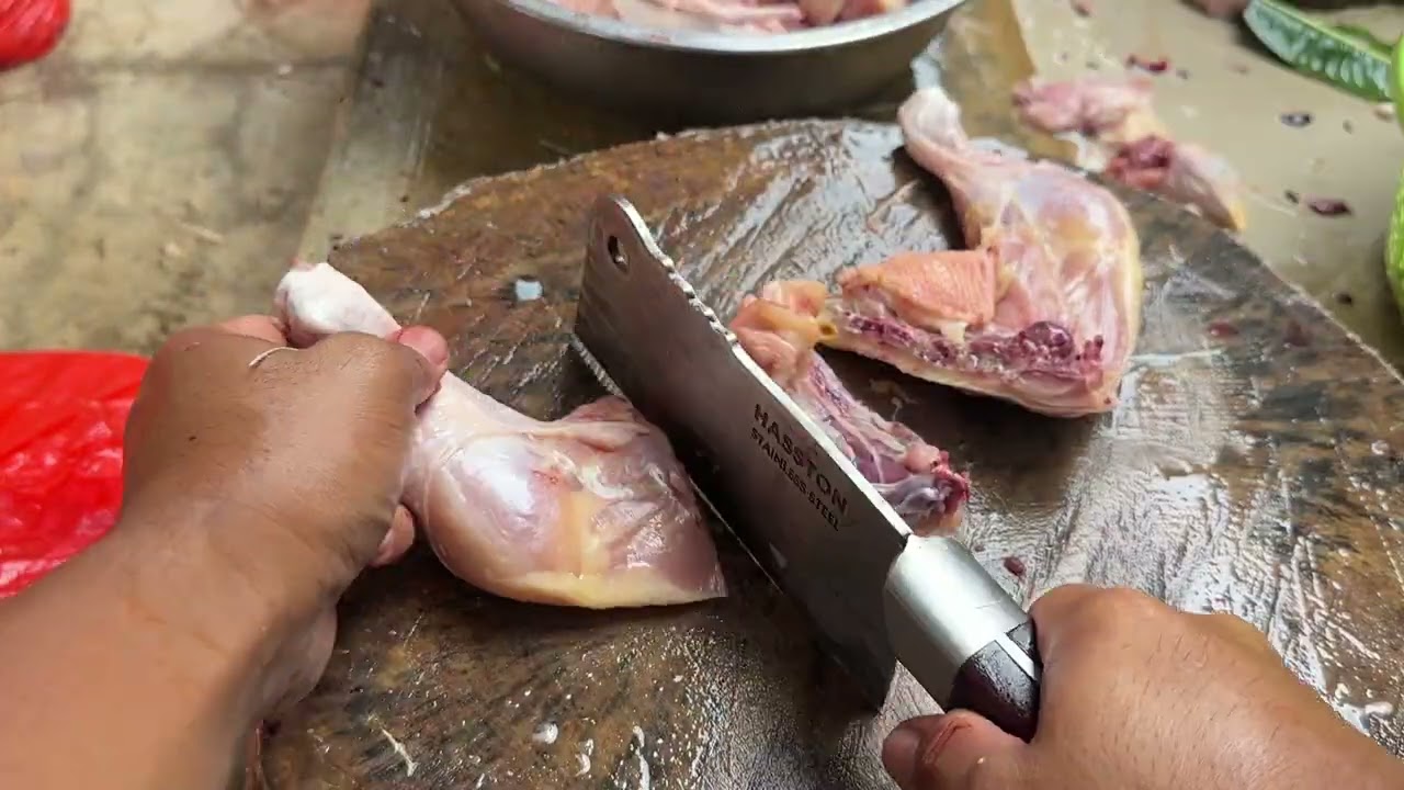 super fast way to cut chicken