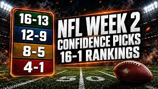 NFL Week 2 Confidence Ladder PICKS
