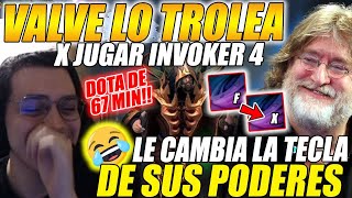 🤣VALVE trolea a GOTTO🤣por jugar invoker 4, le CAMBIA la tecla de los PODERES en dota de 67 MIN! screenshot 3
