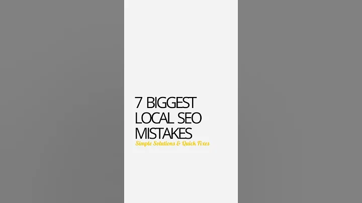 7 Biggest Local SEO Mistakes: Simple Solutions and Quick Fixes #hospitality