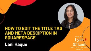 How do you edit title tags, meta descriptions in Squarespace | Digital Marketing Tutorials