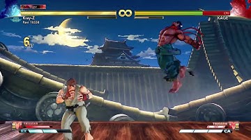 STREET FIGHTER V season 4.5 - Ryu double ex donkey kick combo