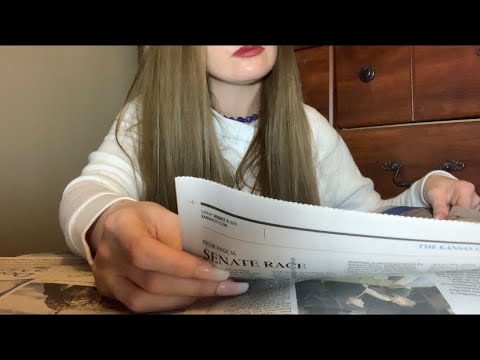 ASMR NEWSPAPER PAGE TURNING ONE HOUR NO TALKING