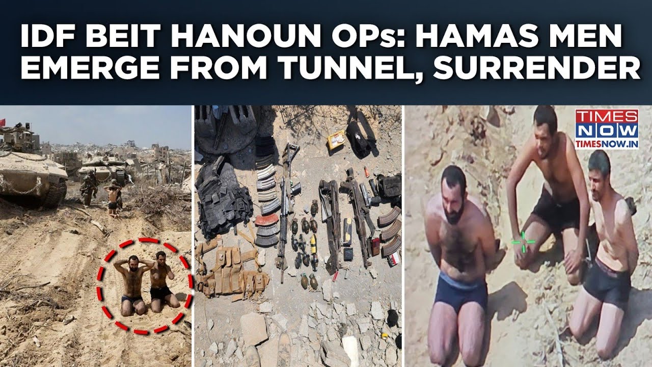 IDF's Fierce Beit Hanoun Op: Watch Hamas Terrorists Surrender After Emerging From Gaza Terror Tunnel