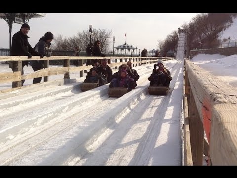 Glissade Terrasse Dufferin Quebec Winter Carnival Youtube