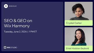 GEO & SEO Tools in Wix Harmony | Wix SEO Webinar