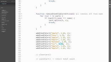 10 Shopping Cart removeItemFromCartAll