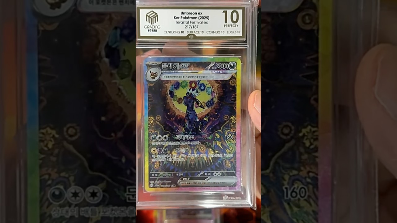 2x Umbreon eX SAR - Korean Pokémon Card - One Gold Label for the perfection 10/10! 