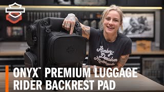 Harley-Davidson Onyx Premium Luggage Rider Backrest Pad Overview