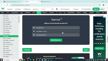 PHP Math Functions and Constants