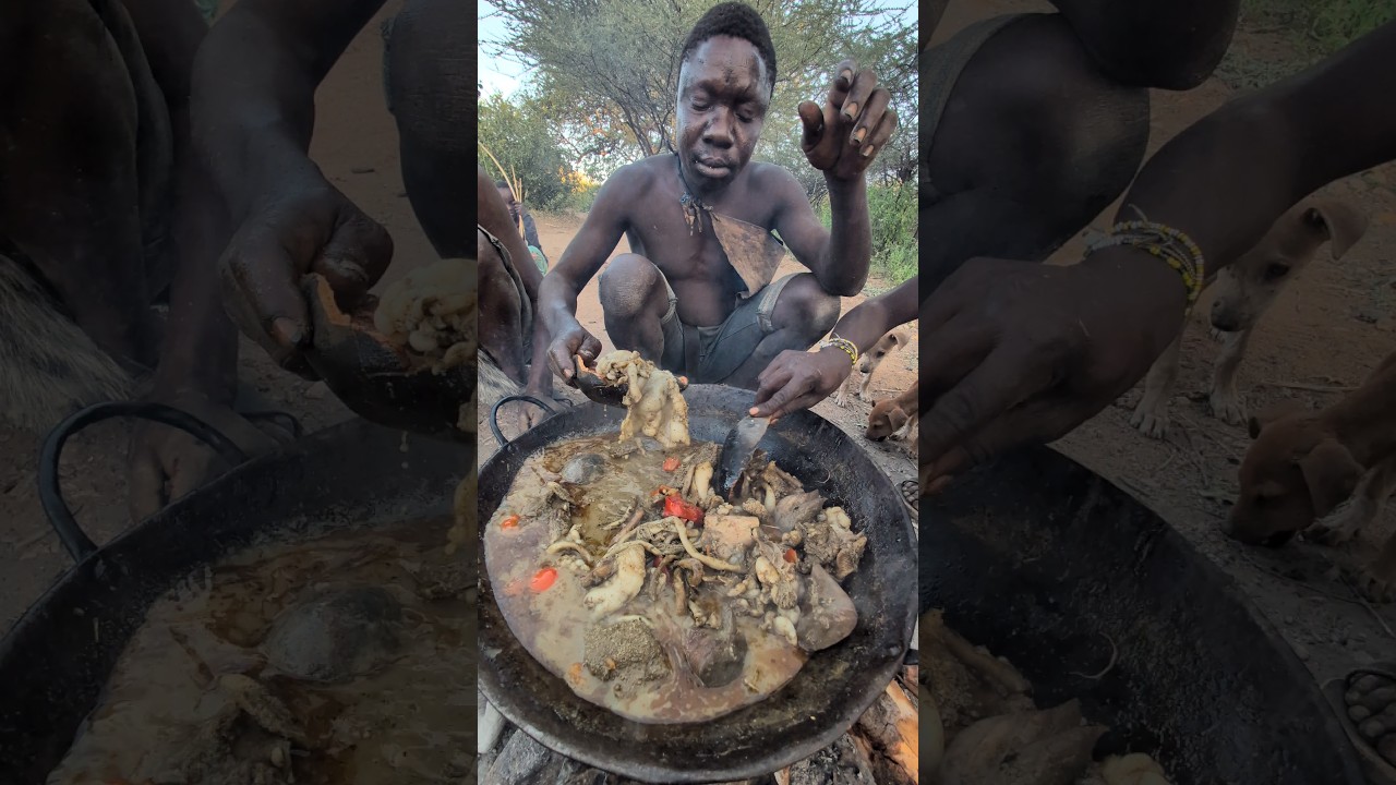 That's incredible Lunch 🤩😋 Hadzabe hunters Enjoy After Successful hunt