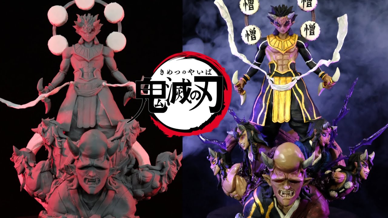 鬼滅の刃】半天狗を粘土で作成！/Creating Hanteng with clay！【Demon