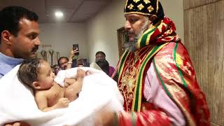 Baptism by Archbishop Mor Titus Yeldho of the Malankara Archdiocese of North Ame