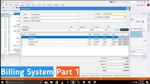 Billing System Part 1