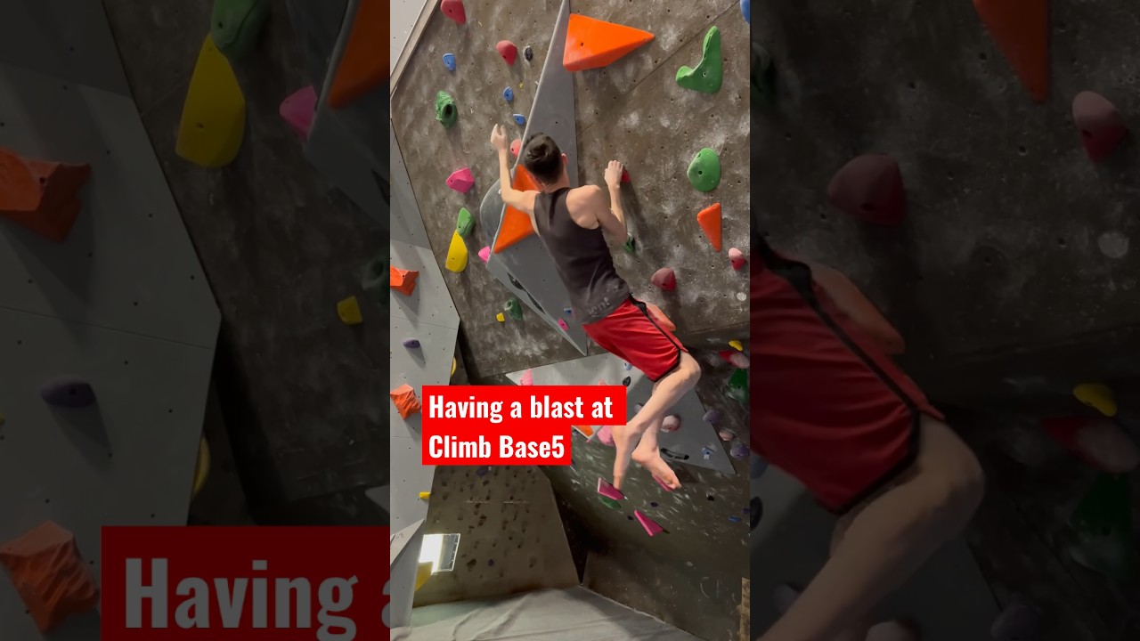 The walls at Climb Base5 in North Vancouver were pretty mean but I sent