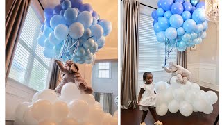 DIY EASY FLOATING ELEPHANT \/ TEDDY BEAR ON CLOUDS WITH BALLOONS