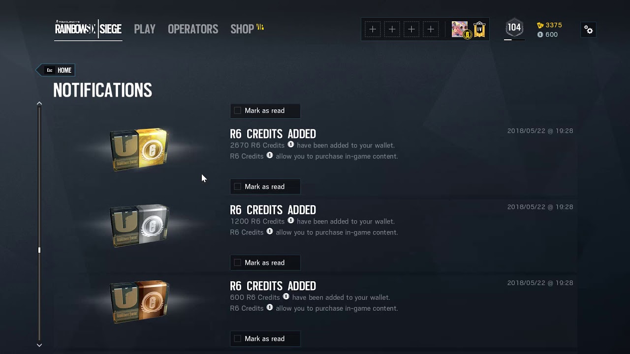 cheap r6 credits pc