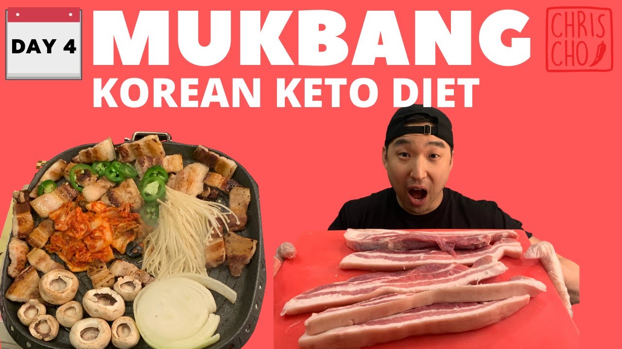 Korean Pork Belly Mukbang (Keto Challenge)