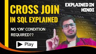 CROSS JOIN in SQL Explained | The Only Join with No Joining Condition Net Worth