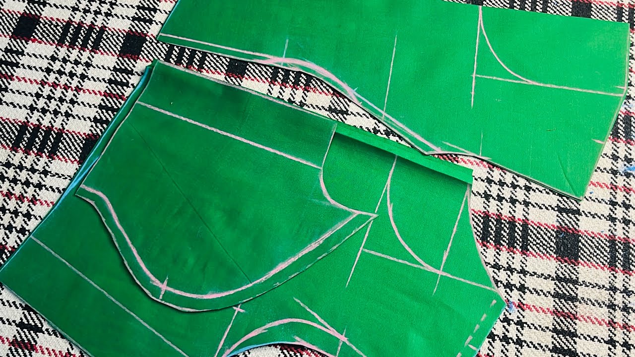 Princess Cut Blouse Cutting With Front And Back Pack Neck #blousecutting #princess