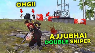 Ajjubhai DOUBLE SNIPER Gameplay With @Desi Gamers In Squad Gameplay - Free Fire Highlights