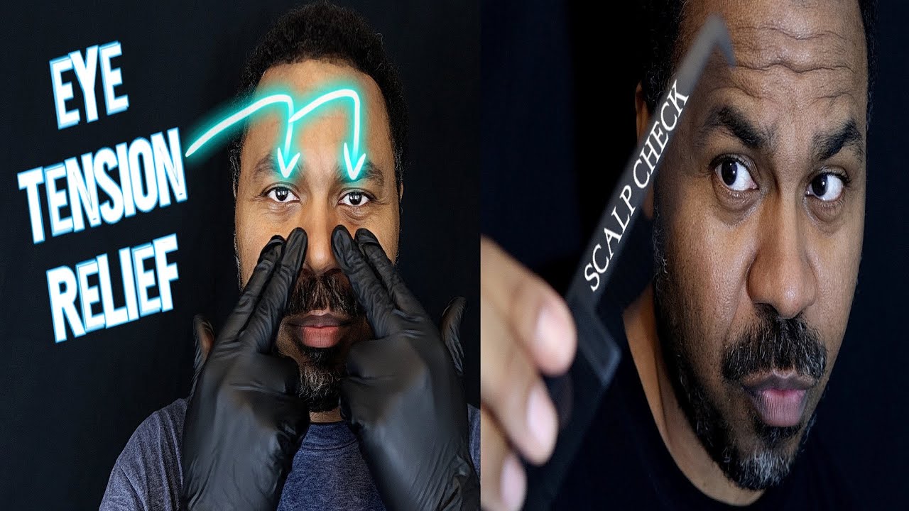 ASMR Scalp Check with SHAMPOO | Around The EYES Massage with Gloves | Room White Noise (2 Requests)