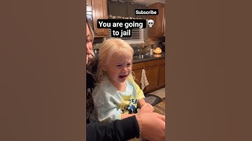 Uncle playing with niece. Uncle says "I am telling to mommy.You are going to jail"😅 #uncle #niece