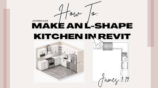HOW TO MAKE AN L-SHAPED KITCHEN IN REVIT #interiordesign #architecture #revit #tutorial