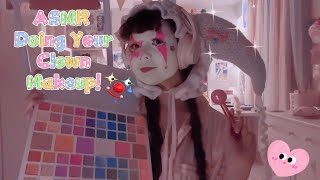 ASMR Clown friend does your Clown Makeup at a Sleepover!! [personal attention, face touching]