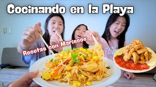 Thumbnail image for Cocinando en la PlayaㅣRecetas Faciles de MariscosㅣPad Thai y Chicharron de Pescado