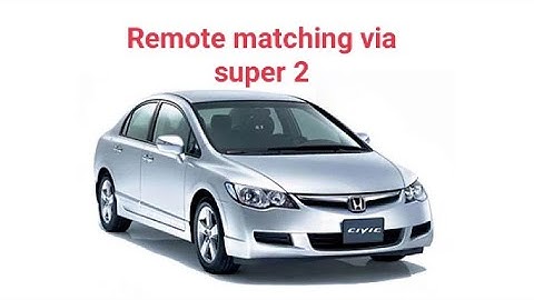 honda civic remote matching via obd #B_series remote
