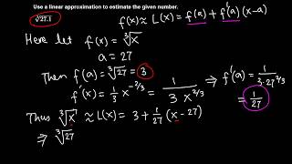 Calc I: Approximate cuberoot of 27.1