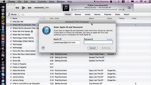 How to Authorize Your Computer for iTunes : iTunes Help