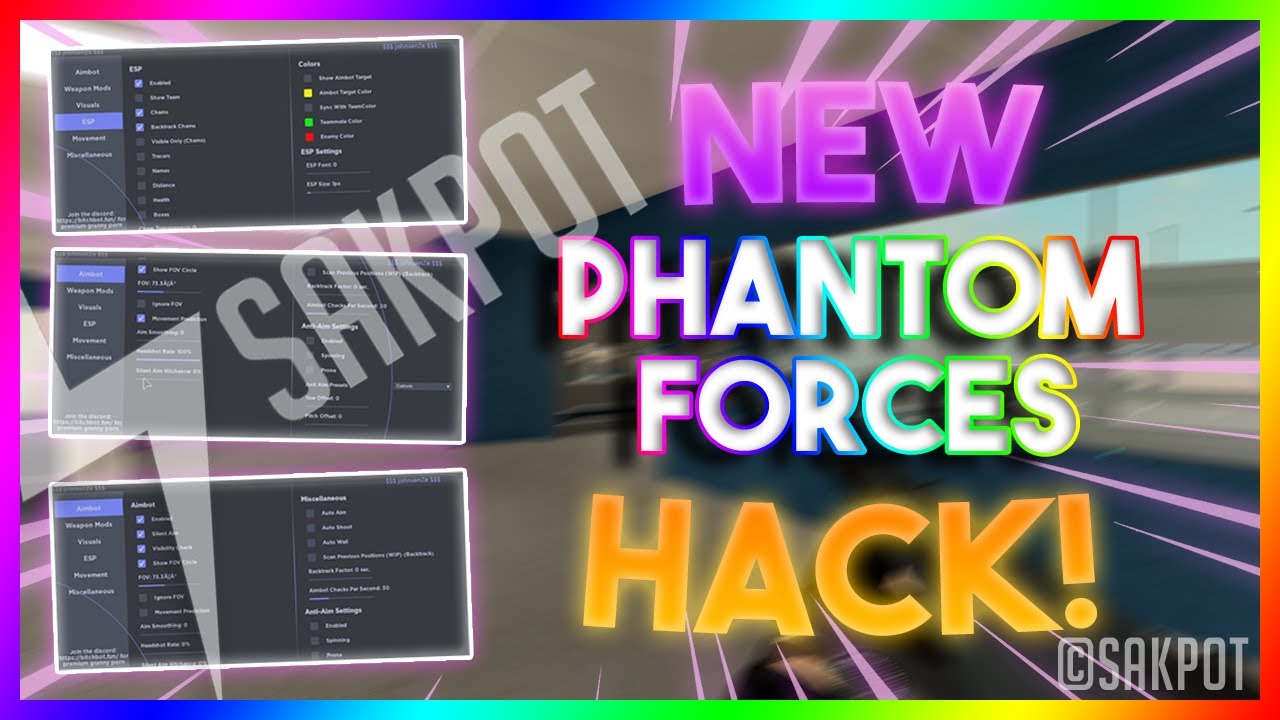 phandom forces gui new roblox hack fly aimbot esp noban