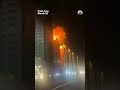 A massive fire ball was seen exploding from the top of a building after an attack in Erbil