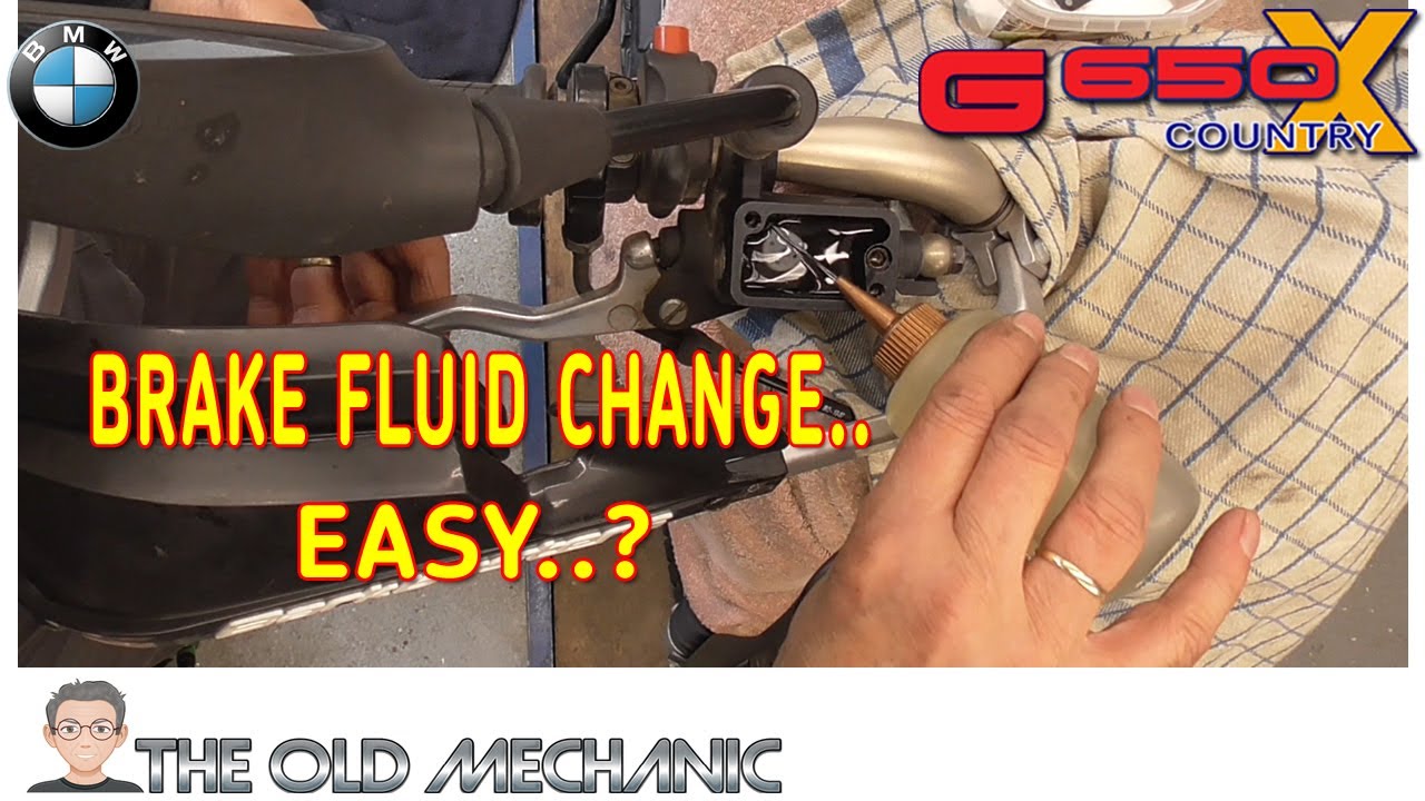 BMW G650 XCOUNTRY FRONT BRAKE FLUID.. EASY..? YouTube