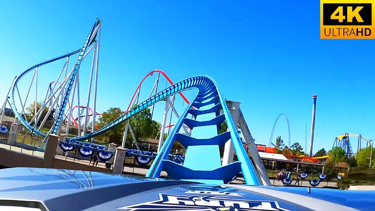 Fury 325 Front Row POV 4K B&M Giga Roller Coaster Carowinds Charlotte, NC