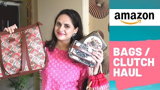 AMAZON Handbags Bags, Clutches Haul | AFFORDABLE Shoulder Bags, Office Bags, Potli Bag | #AmazonHaul