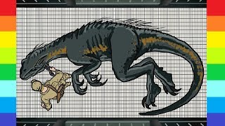 Jurassic World Indoraptor Drawing  Dinosaur Coloring Book